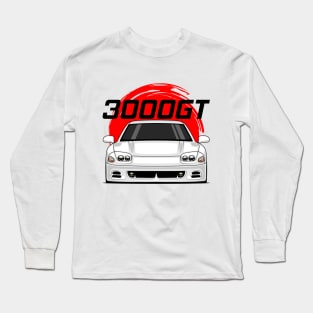 Front White 3000GT 1994 1997 JDM Long Sleeve T-Shirt